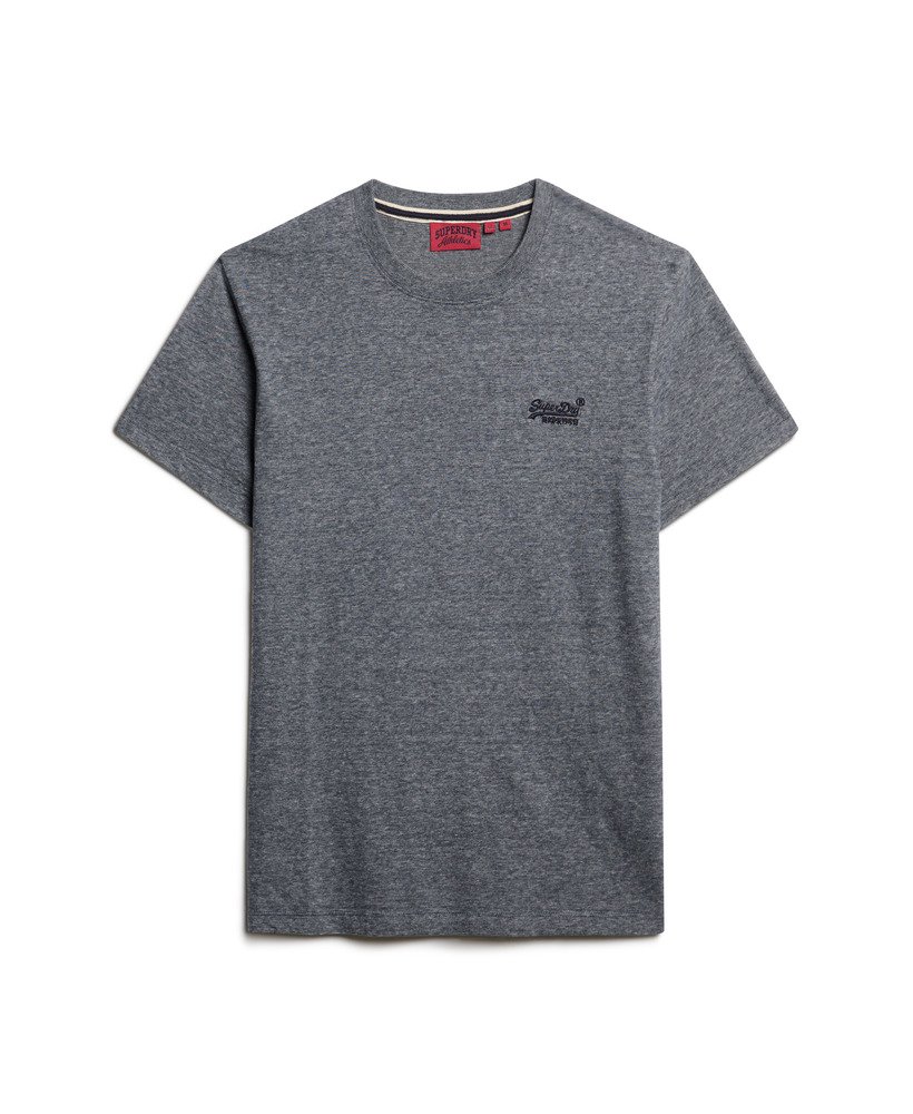 t-shirt met essential-logo van biologisch katoen in eclipse navygrey marl feeder