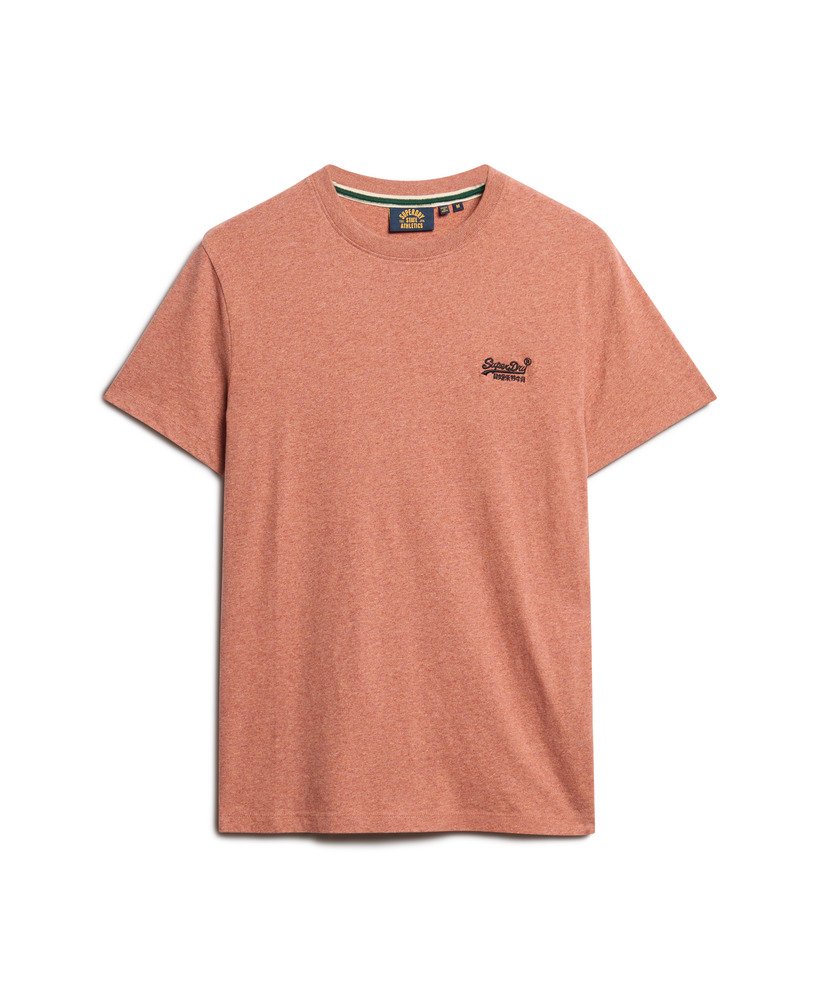 t-shirt met essential logo van biologisch katoen in fired orange grit.