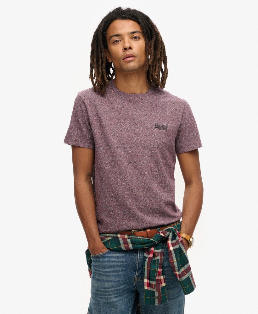 t-shirt met essential logo van biologisch katoen in port grey grindle feeder