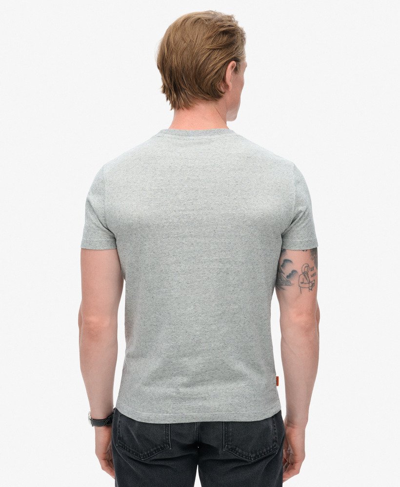 t-shirt met essential logo van biologisch katoen in lichtgrijs grindle feeder