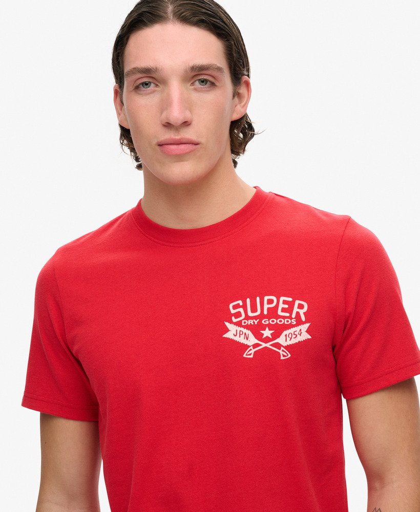 outdoor grafisch t-shirt in ferra red marl