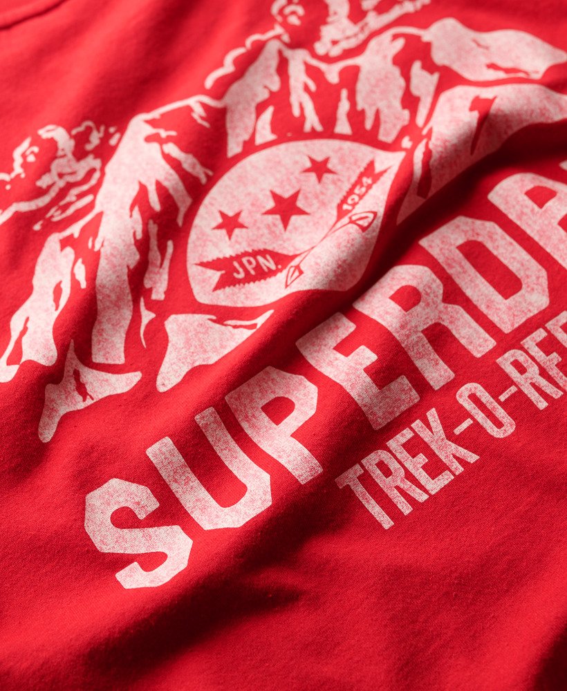 outdoor grafisch t-shirt in ferra red marl