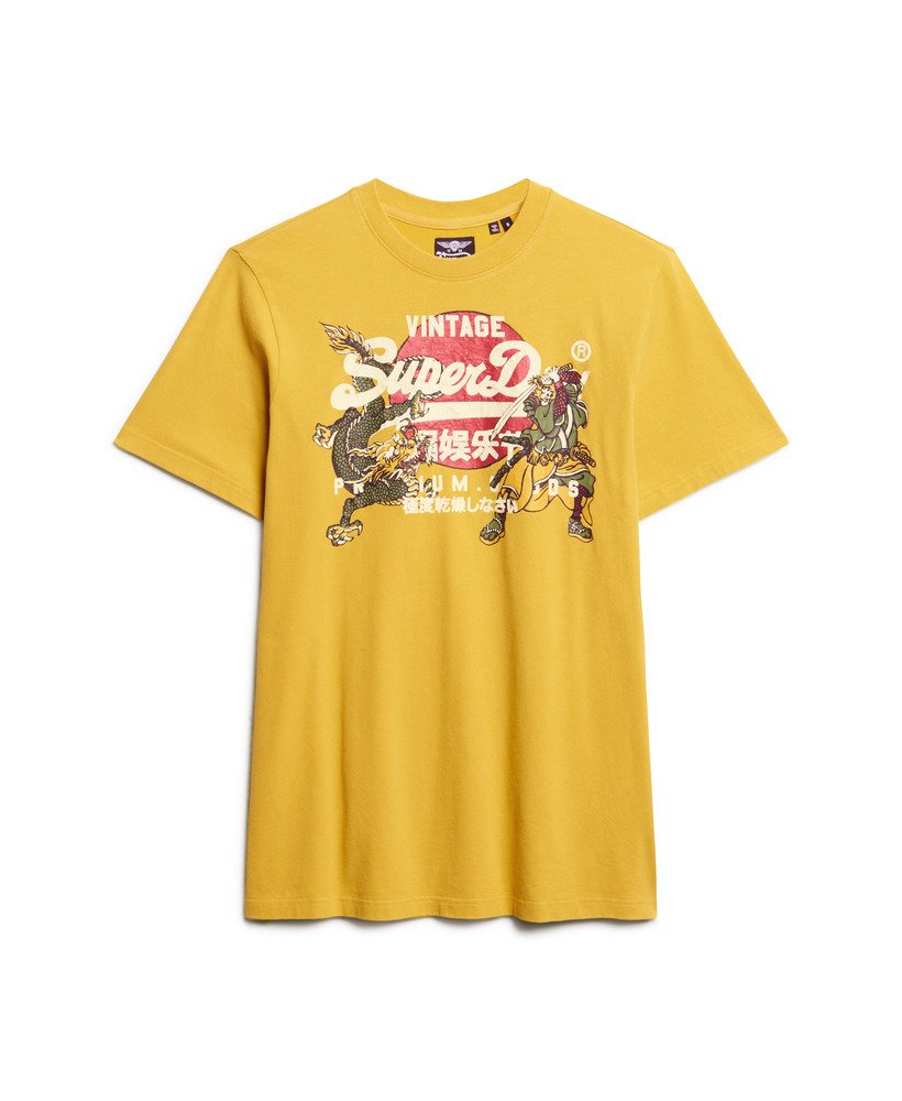 tokyo graphic t-shirt in oliegeel