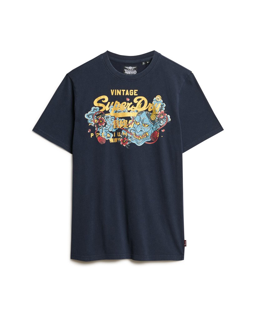 tokyo graphic t-shirt in diepblauw