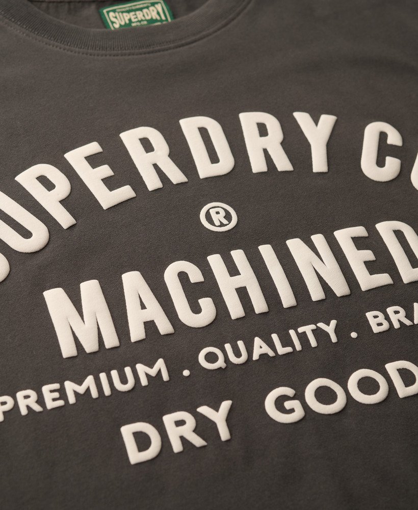 machined goods workwear t-shirt in vintage zwart