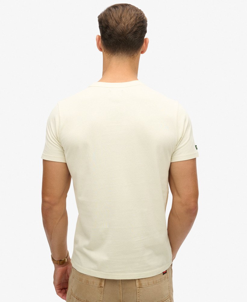 machined goods workwear t-shirt in crèmekleur