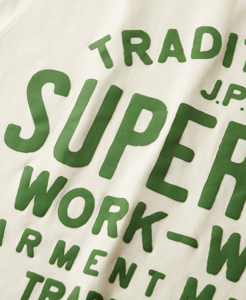 machined goods workwear t-shirt in crèmekleur