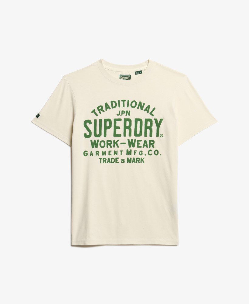 machined goods workwear t-shirt in crèmekleur