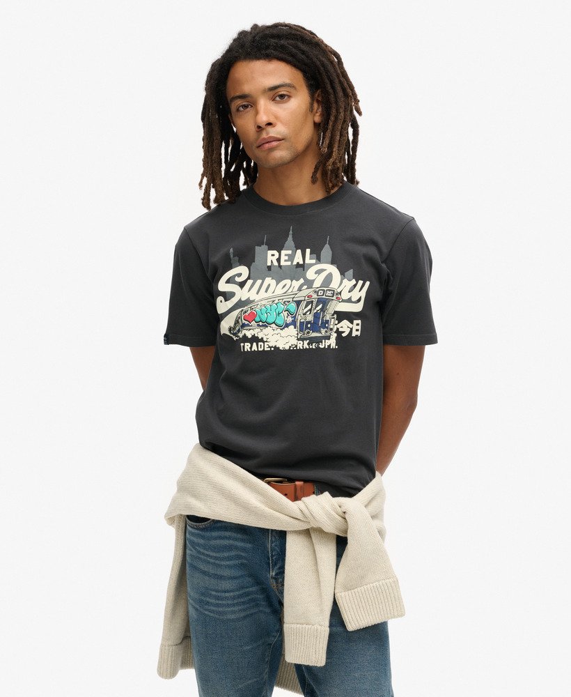 new york graphic t-shirt in blackboard