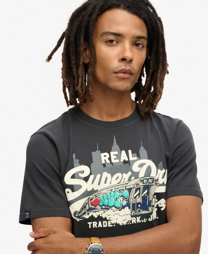 new york graphic t-shirt in blackboard