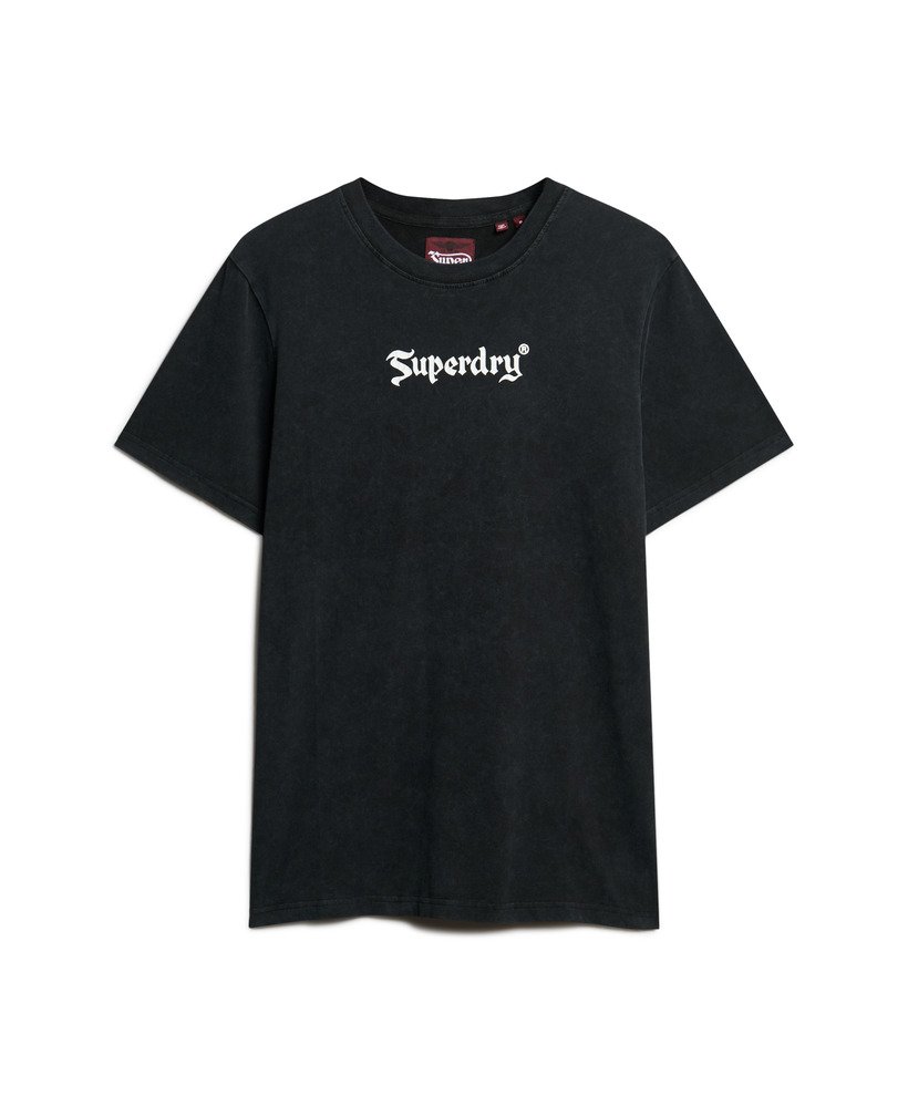 retro rock graphic t-shirt in zwart