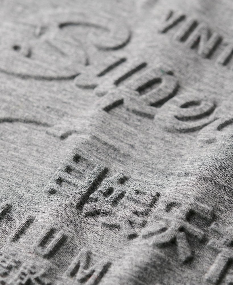 t-shirt met reliëfprint in surplus jetter charcoal grit.