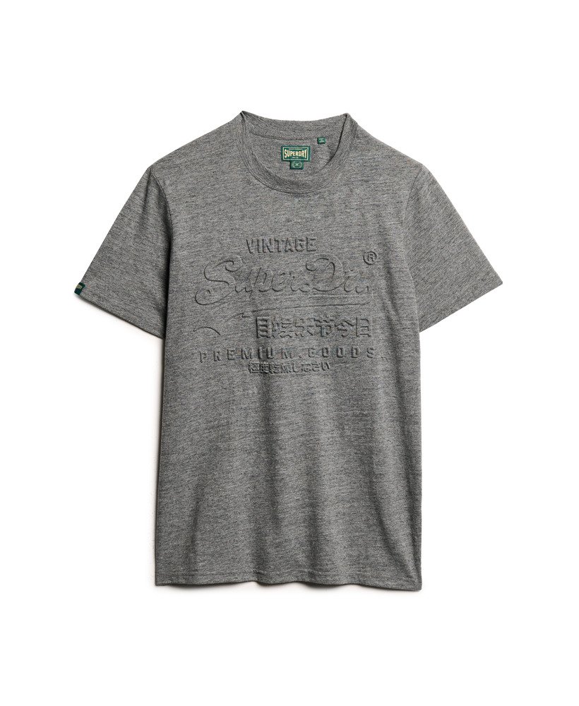 t-shirt met reliëfprint in surplus jetter charcoal grit.