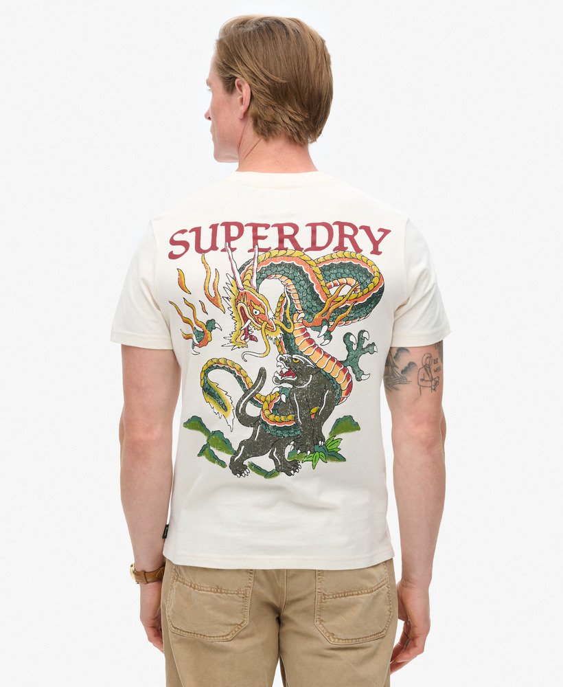 tattoo graphic t-shirt in crÈme