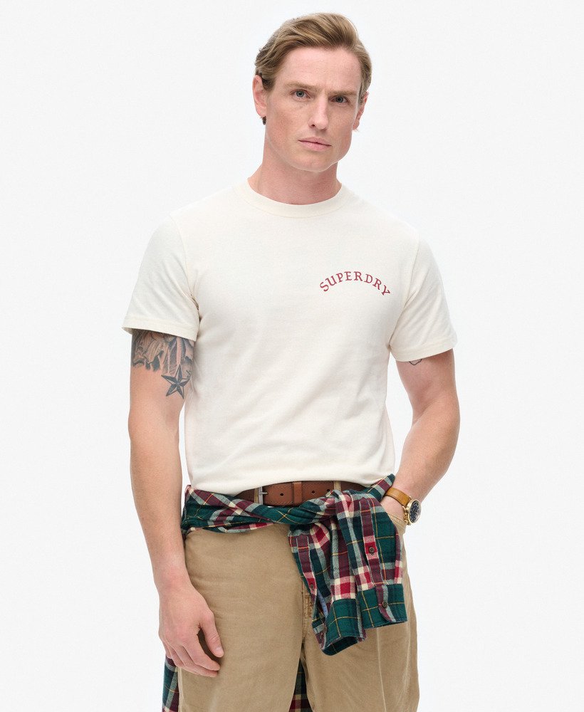 tattoo graphic t-shirt in crÈme
