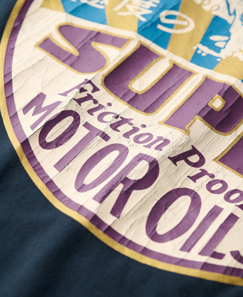 werkshirt met benzineprint in eclipse navy-kleur