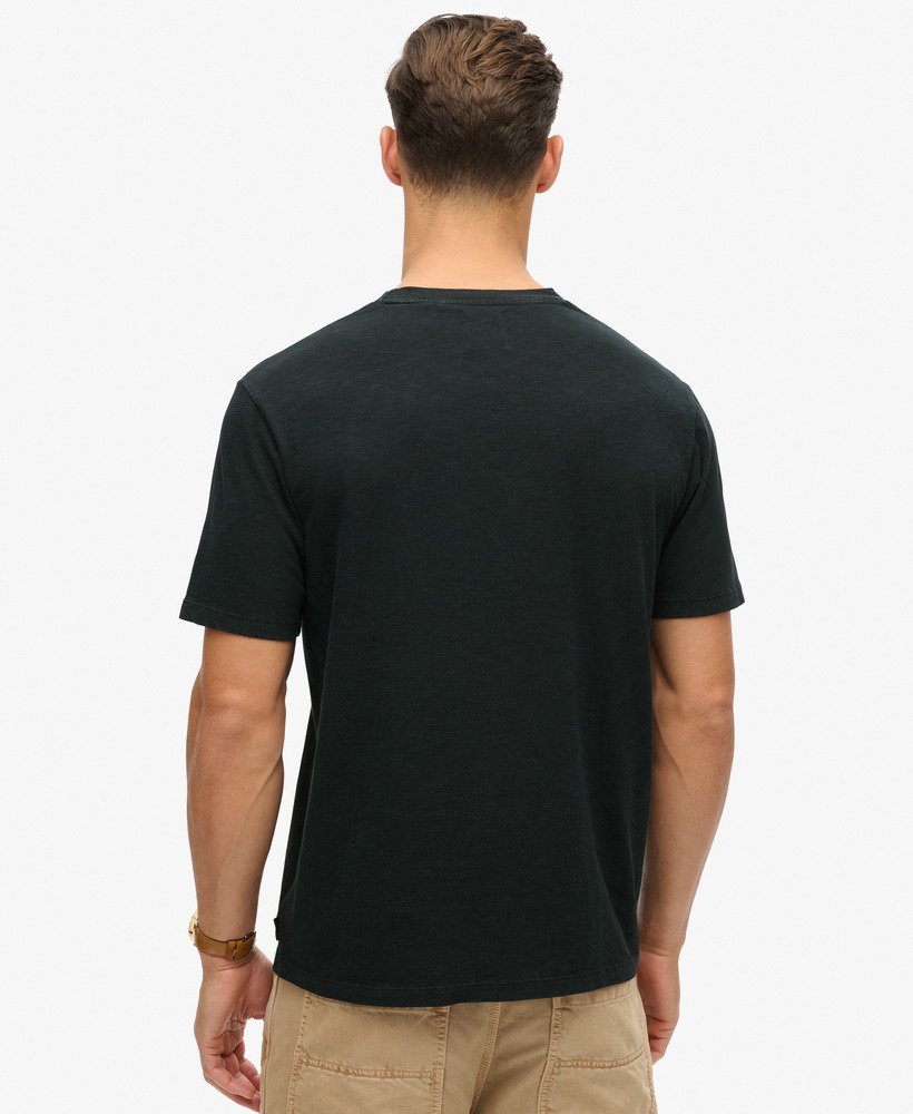 biker graphic loose t-shirt in eclipse navy slub