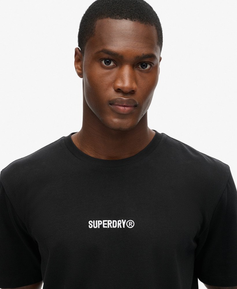 micro logo graphic loose t-shirt in zwart