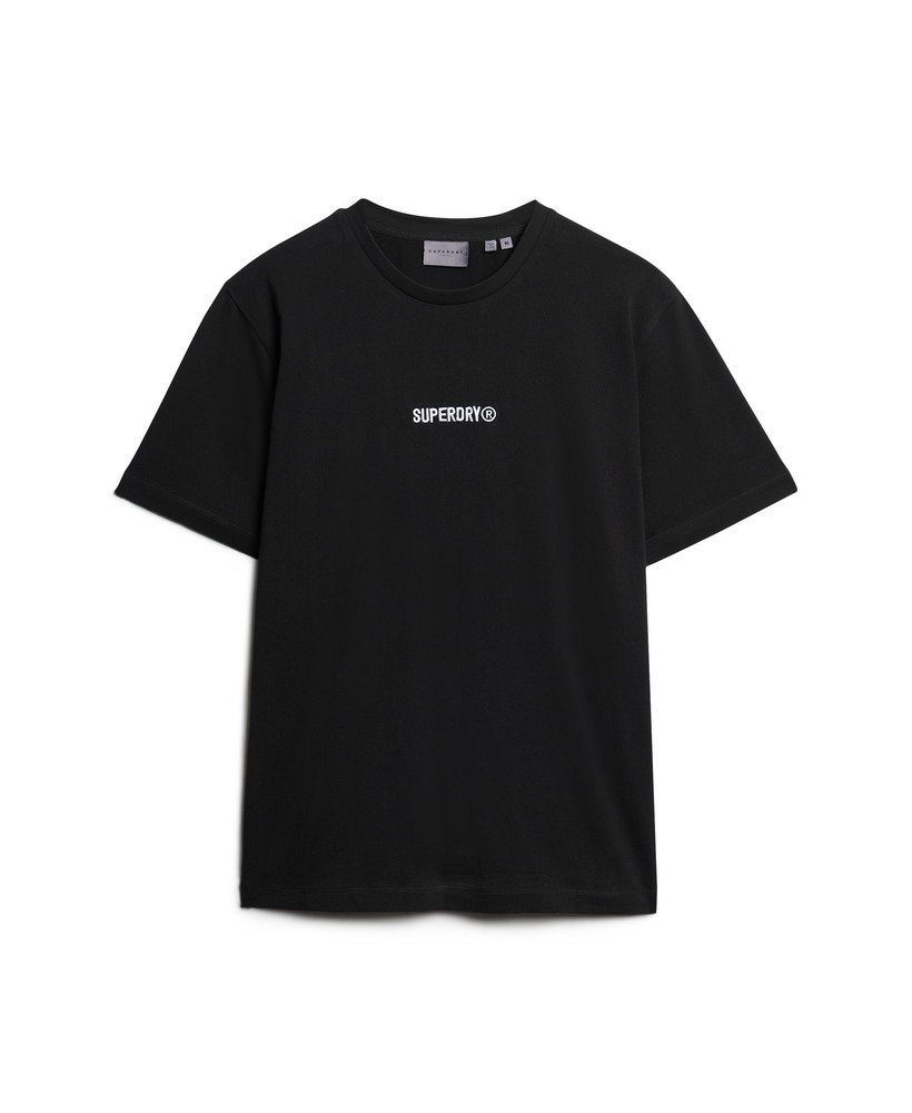 micro logo graphic loose t-shirt in zwart
