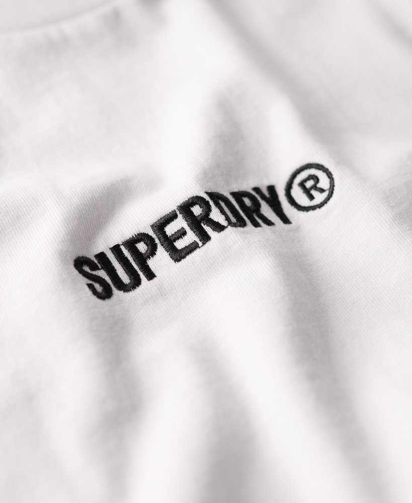 t-shirt met micrologo en losse pasvorm in stralend wit.