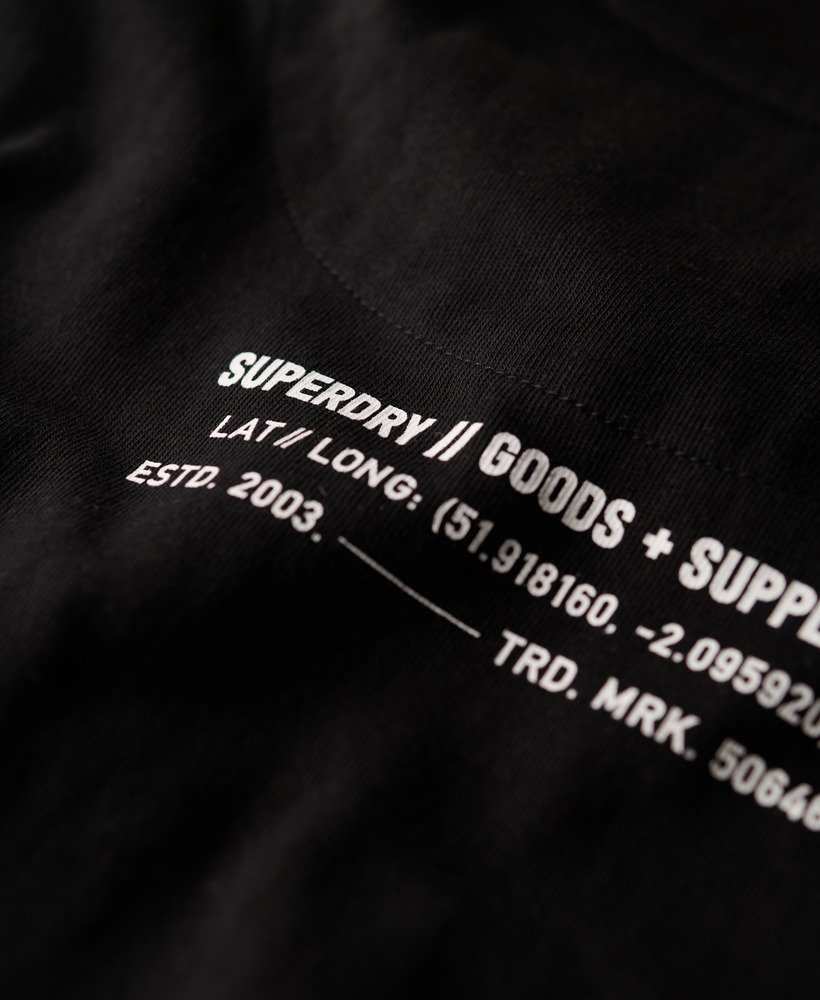 utility sport logo loose t-shirt in zwart