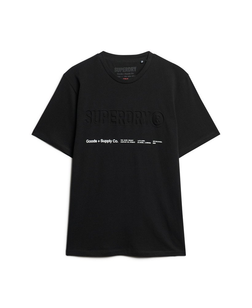 utility sport logo loose t-shirt in zwart