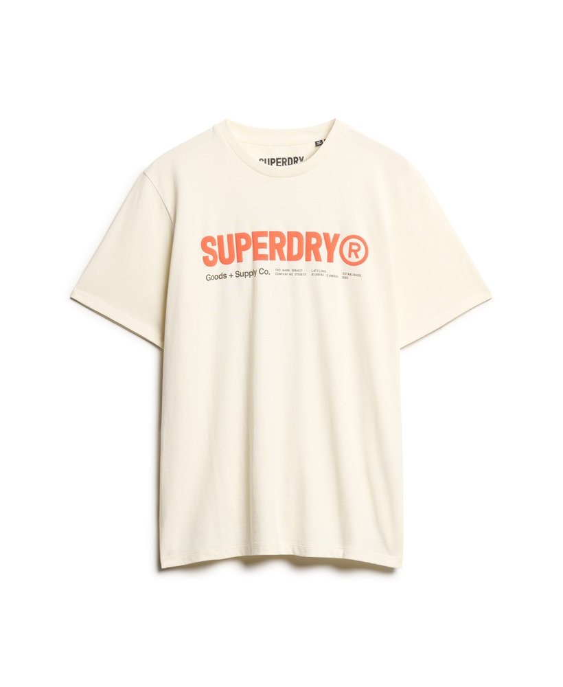 utility sport logo loose t-shirt in nordic bone grey