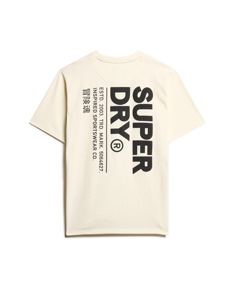 utility sport logo loose t-shirt in nordic bone grey