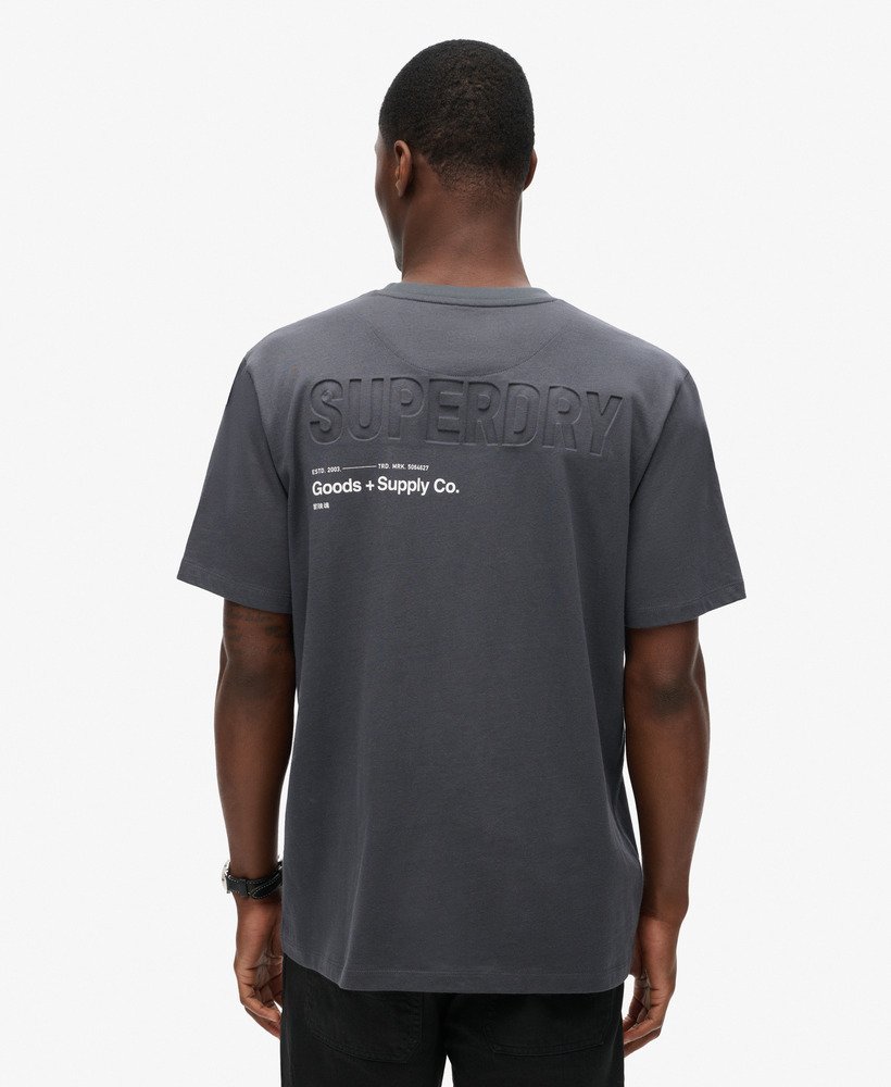 utility sport logo loose t-shirt in ebony