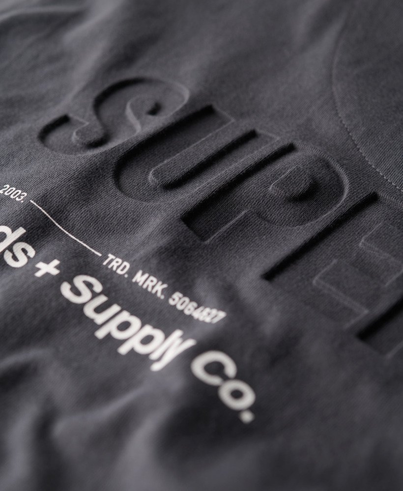 utility sport logo loose t-shirt in ebony