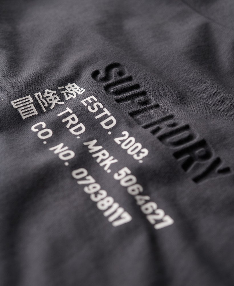 utility sport logo loose t-shirt in ebony