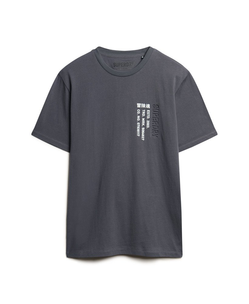 utility sport logo loose t-shirt in ebony