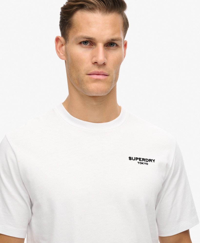 luxe sportief t-shirt met losse pasvorm in stralend wit.