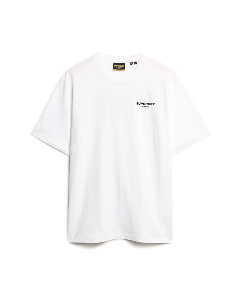 luxe sportief t-shirt met losse pasvorm in stralend wit.