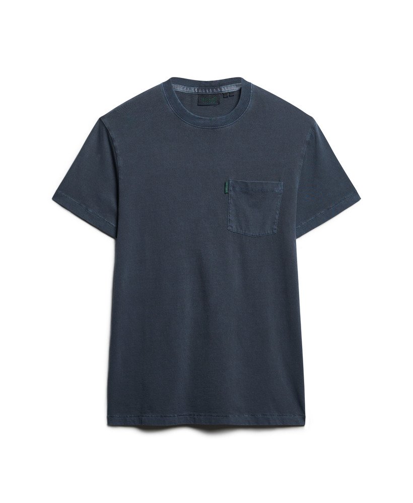essential washed pocket t-shirt in washed eclipse navy