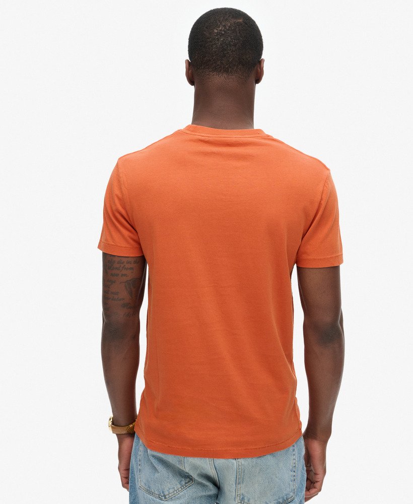 essential washed pocket t-shirt in washed autumn glaze brown