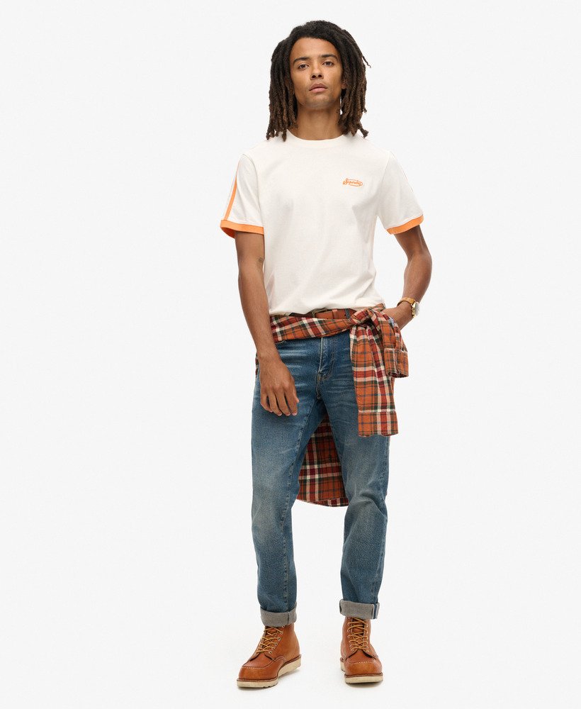 essential logo retro gestreept t-shirt in optic