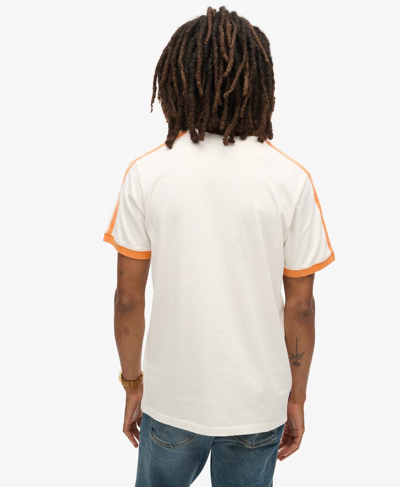 essential logo retro gestreept t-shirt in optic
