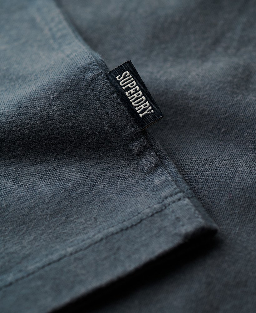 essential logo retro gestreept t-shirt in lauren navy