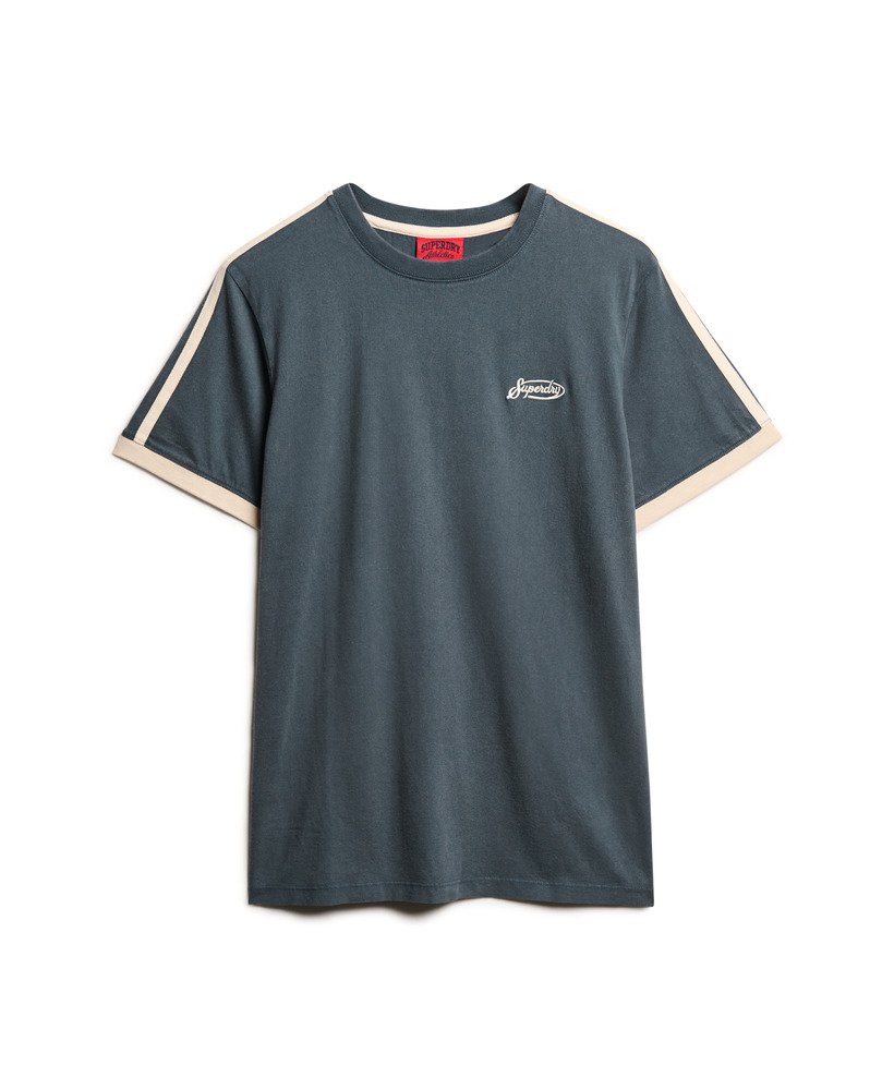 essential logo retro gestreept t-shirt in lauren navy