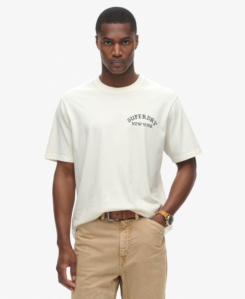 tattoo back graphic loose t-shirt in winter white