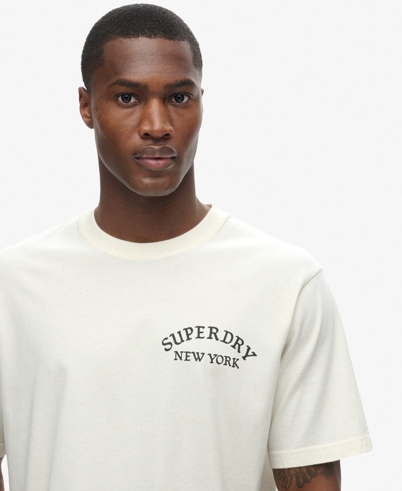 tattoo back graphic loose t-shirt in winter white
