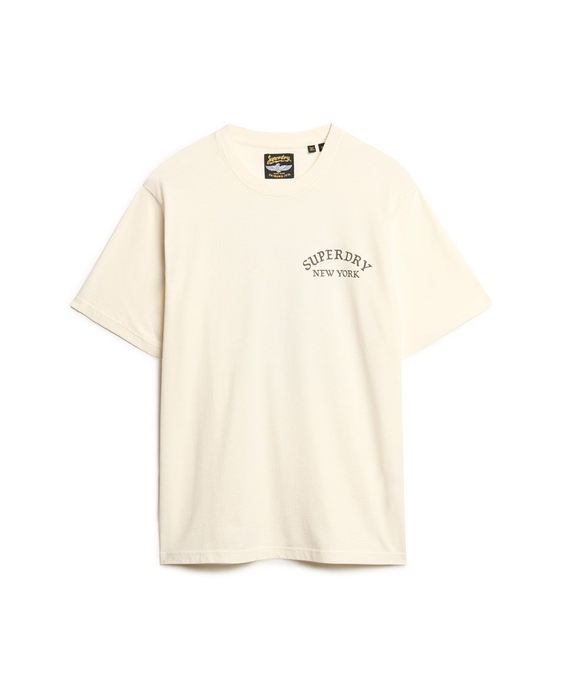 tattoo back graphic loose t-shirt in winter white