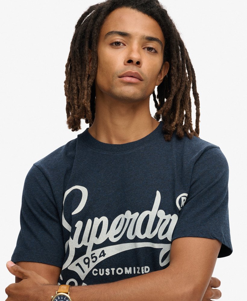 copper label workwear t-shirt in surplus black blue grit