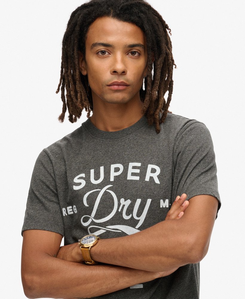 copper label workwear t-shirt in surplus gravel grey grit