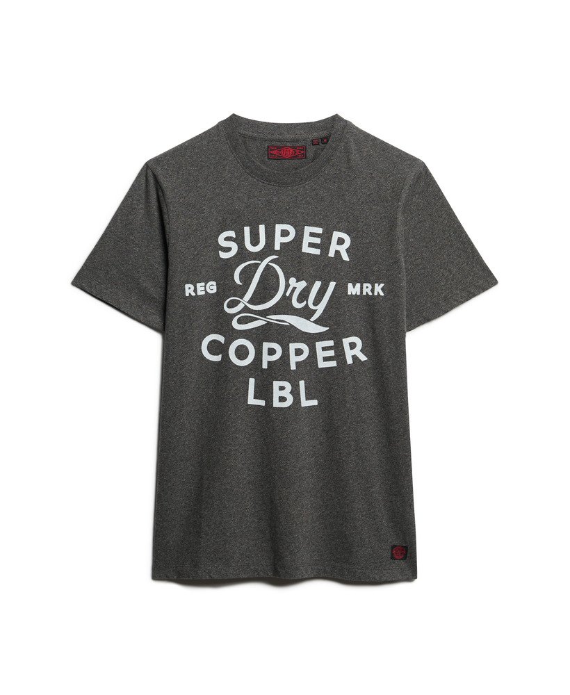 copper label workwear t-shirt in surplus gravel grey grit