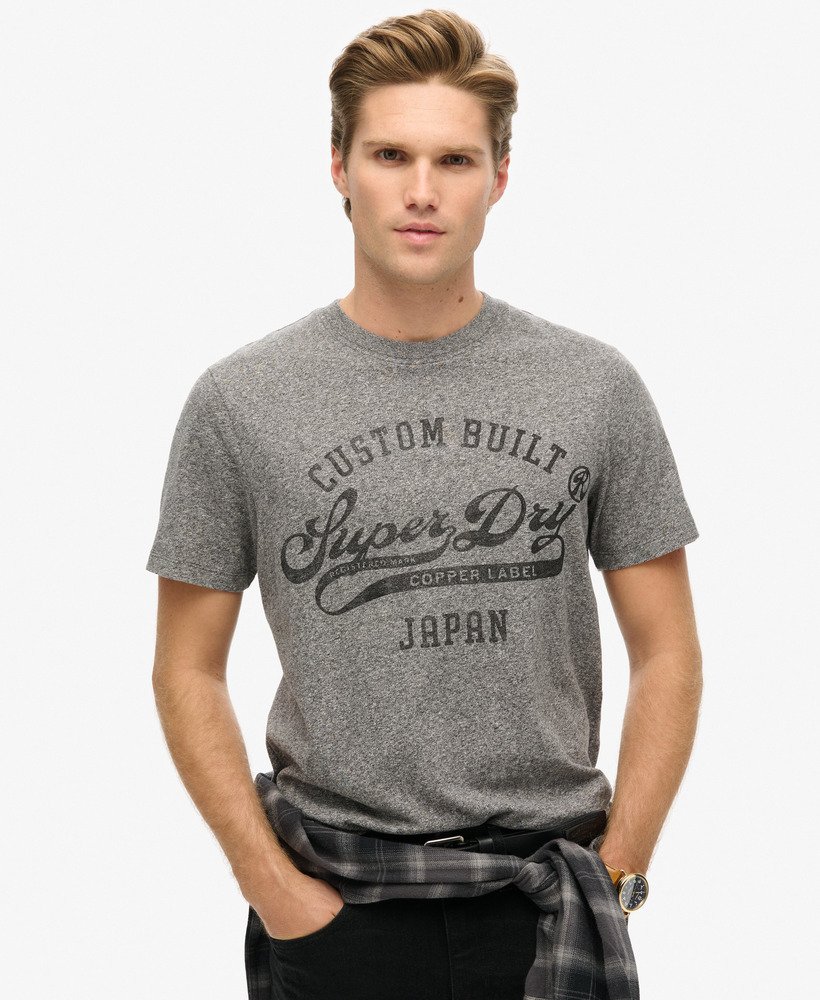 copper label workwear t-shirt in lichtgrijs true grit