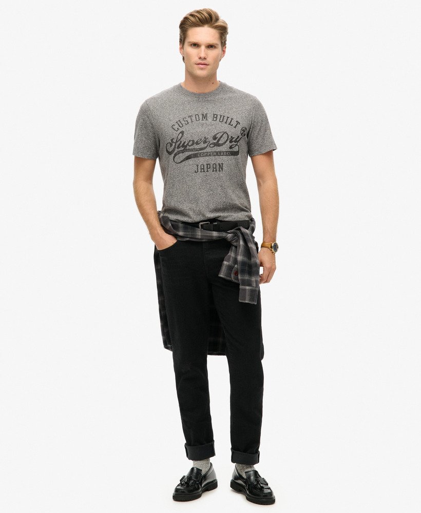 copper label workwear t-shirt in lichtgrijs true grit