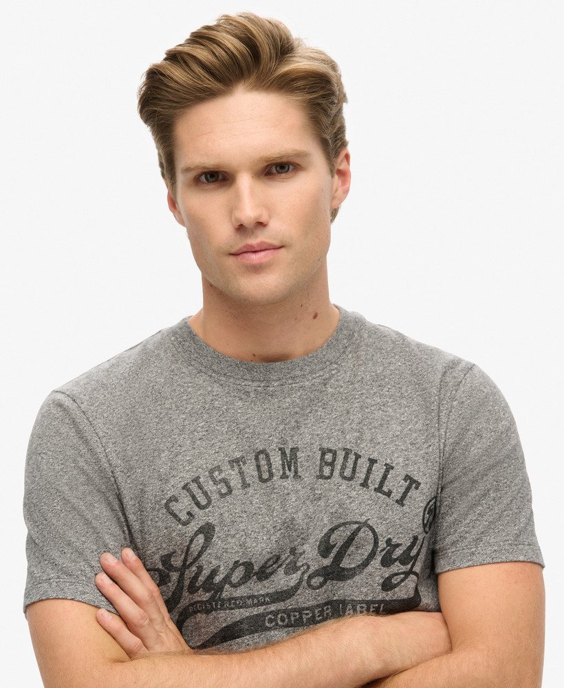 copper label workwear t-shirt in lichtgrijs true grit