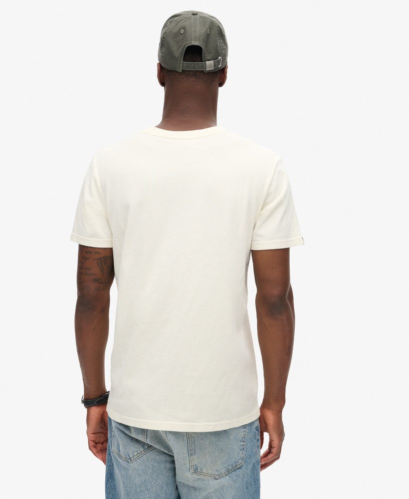 vintage logo grafisch t-shirt in ecru